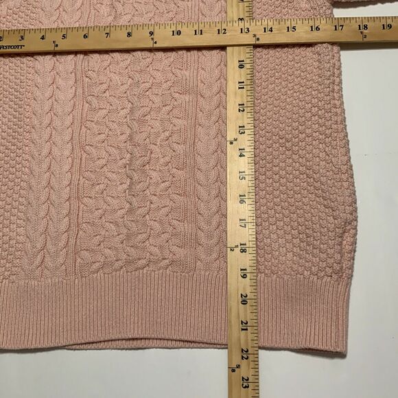 Gap Sweater Small Women's Pink Knitted Long Sleeve Crew Neck Cotton Warm - Picture 4 of 8